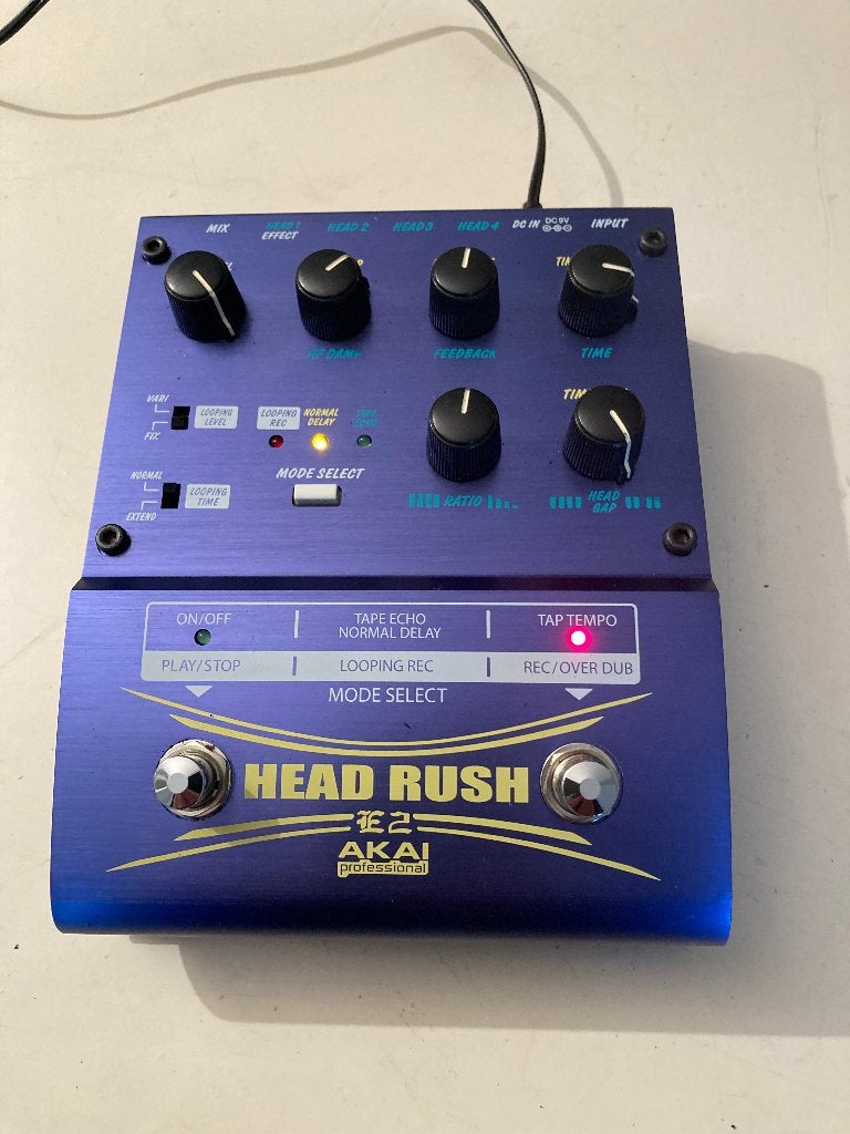 Delay Looper & Tape Echo Akai Headrush E2  Vintage, Ophalen, Gebruikt, Delay of Echo