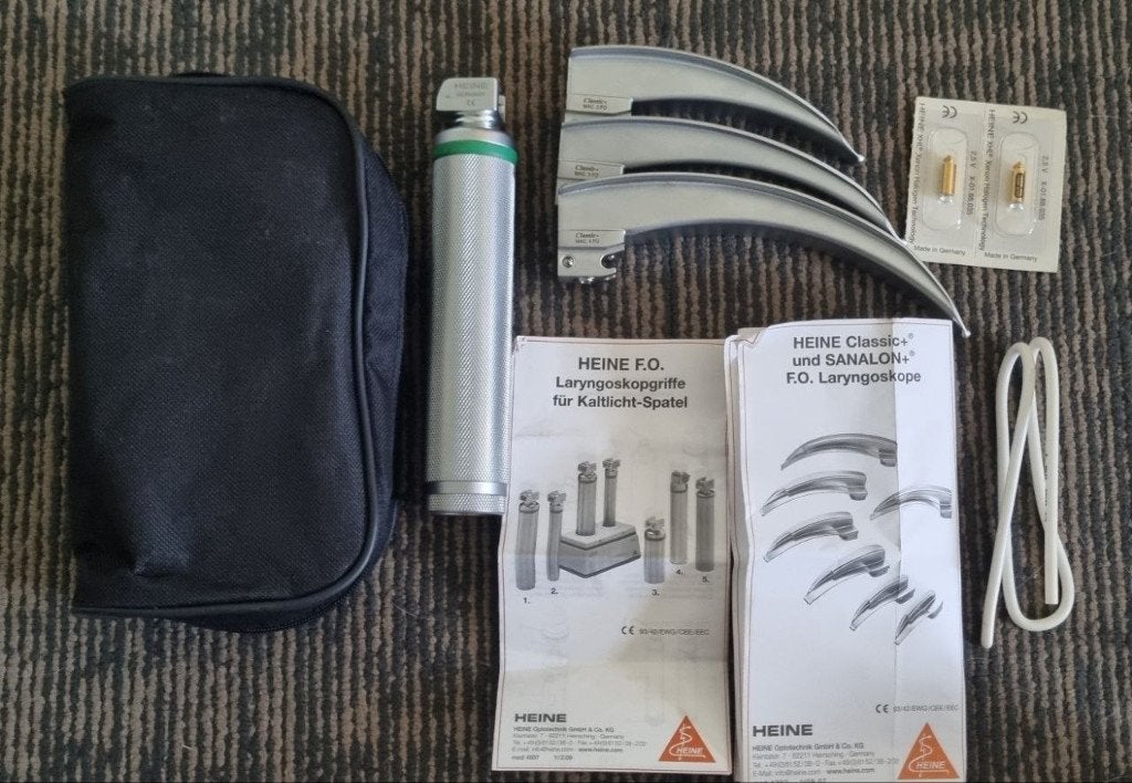 heine laryngoscoop set als nieuw!, Ophalen of Verzenden, Nieuw