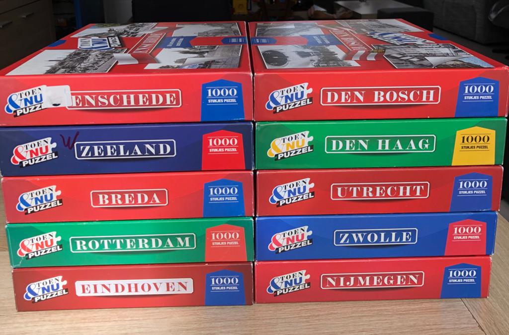 Serie Van Toen & Nu Puzzels - 10 stuks, Ophalen, Gebruikt, Legpuzzel