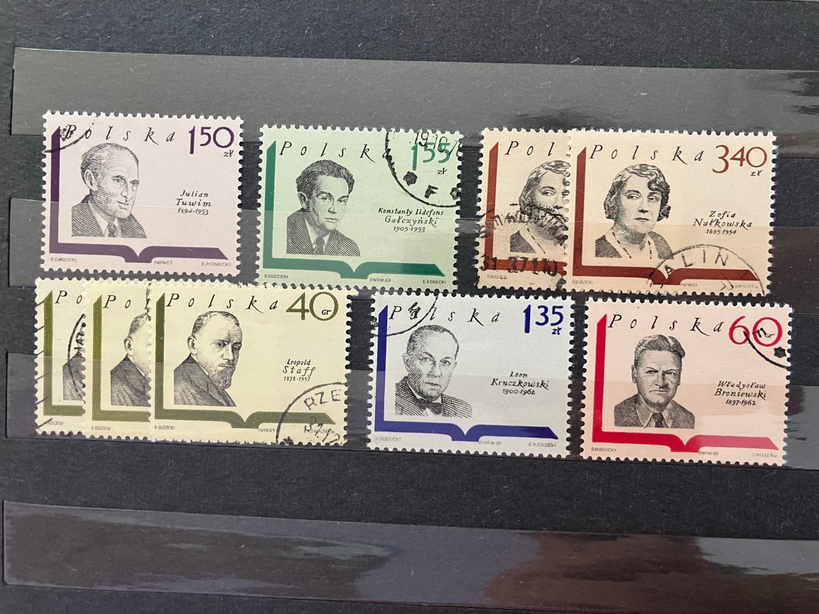 Polen schrijvers gestempeld, Ophalen of Verzenden, Gestempeld