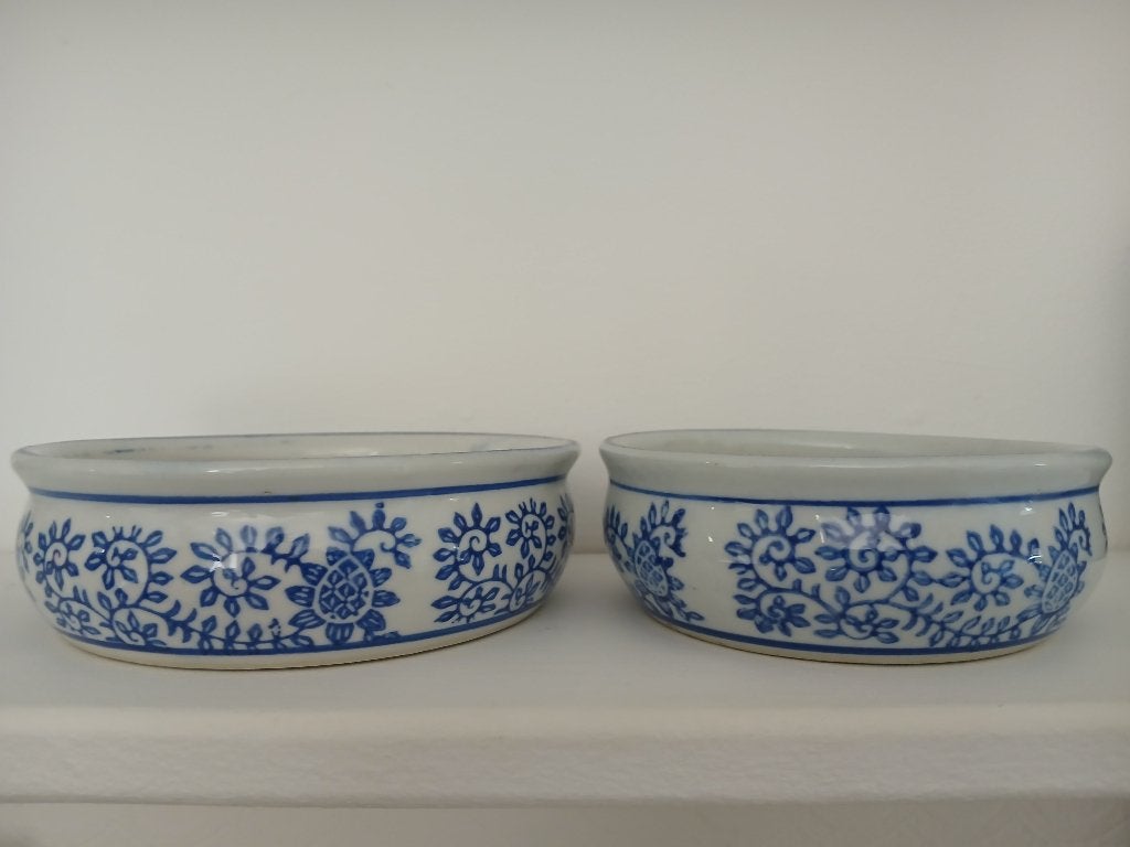 vintage chinees coupelle en gre bonsai potjes, Meerkleurig, Overige stijlen, Ophalen of Verzenden, Zo goed als nieuw