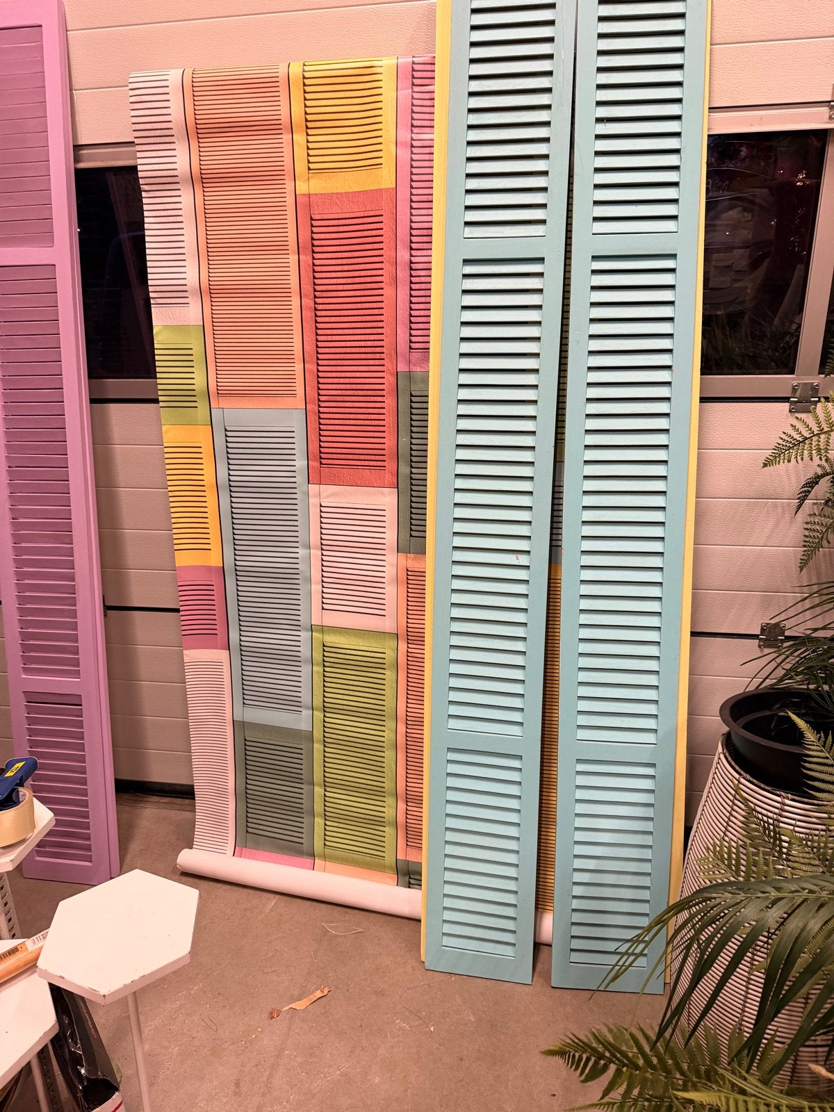 Italiaanse Luiken shutter Banner - Decoratie Etalage/Feest, Ophalen, Gebruikt, Meerkleurig, Overige materialen