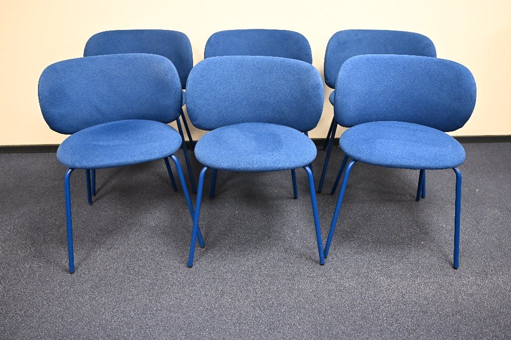 IKEA KRYLBO eetkamerstoelen, Huis en Inrichting, Stoelen, Ophalen, Blauw, Zo goed als nieuw, Stof