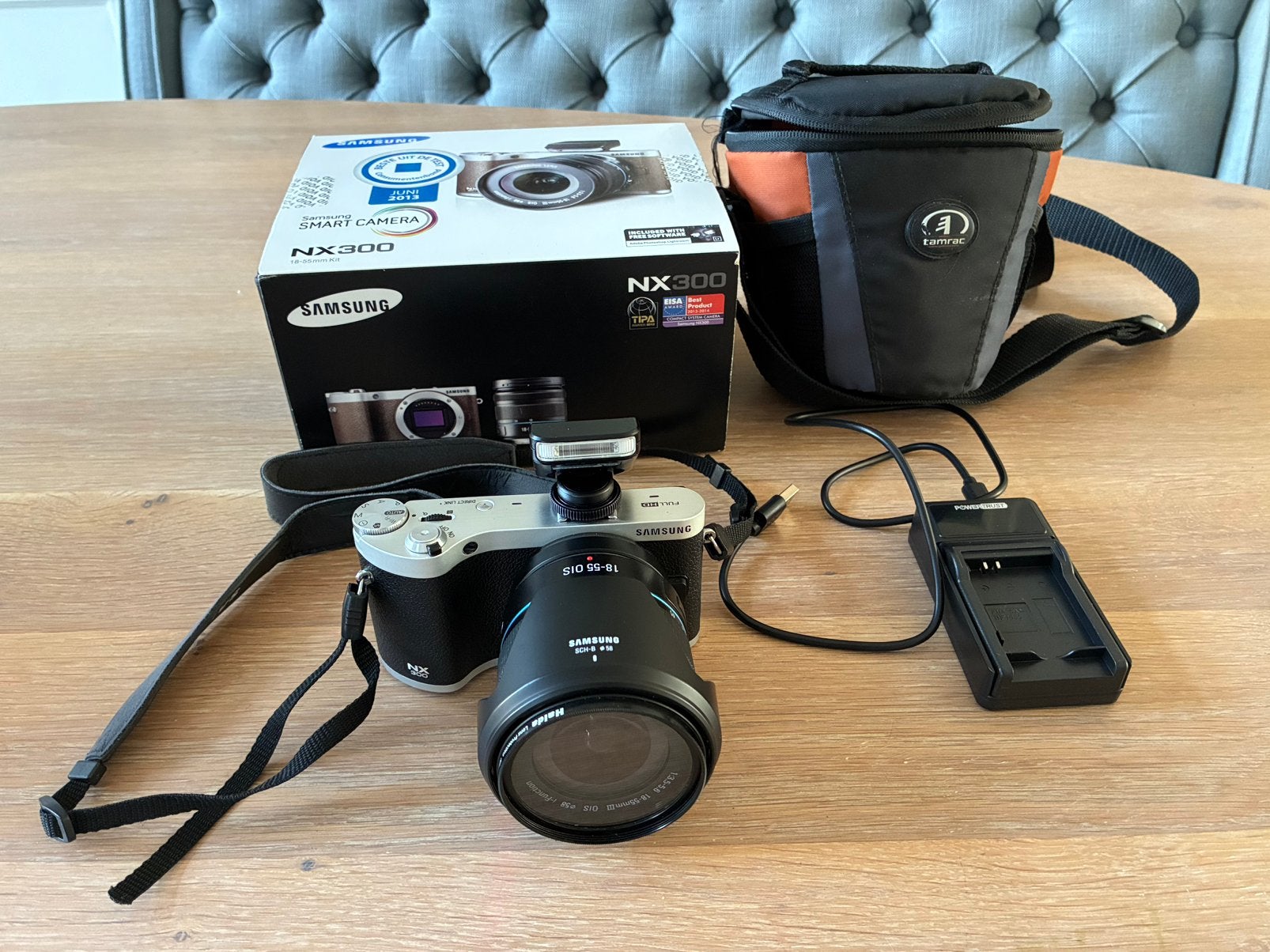Samsung NX300 camera + 18-55mm OIS lens + Tamrac tas, Audio, Tv en Foto, Spiegelreflex, Ophalen of Verzenden, Zo goed als nieuw