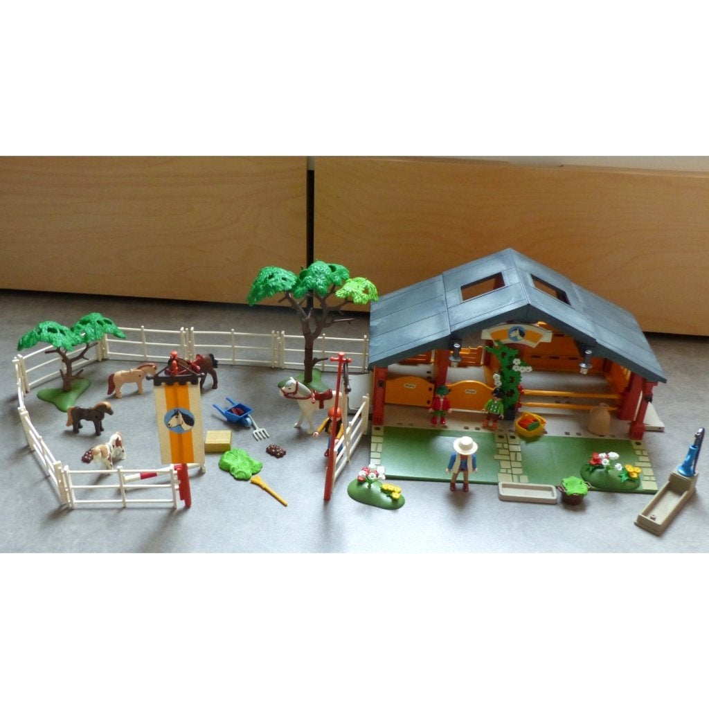 Playmobil set manege met paarden en stal 3120, Complete set, Overige typen, Ophalen of Verzenden, Zo goed als nieuw