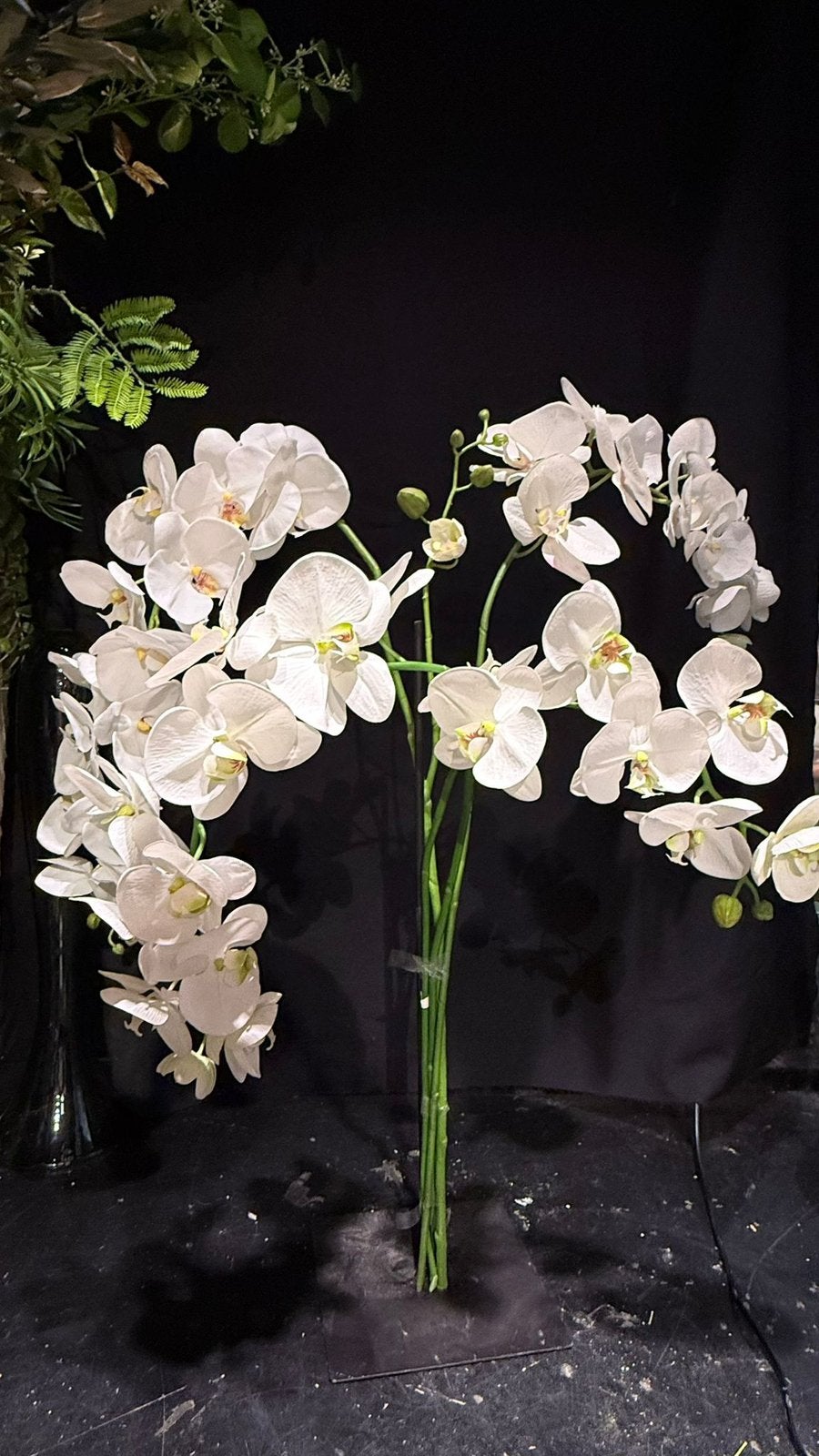 Silk-ka Orchidee wit  4 takken, Binnen, Verzenden, Kunststof, Onderhoudsvrij