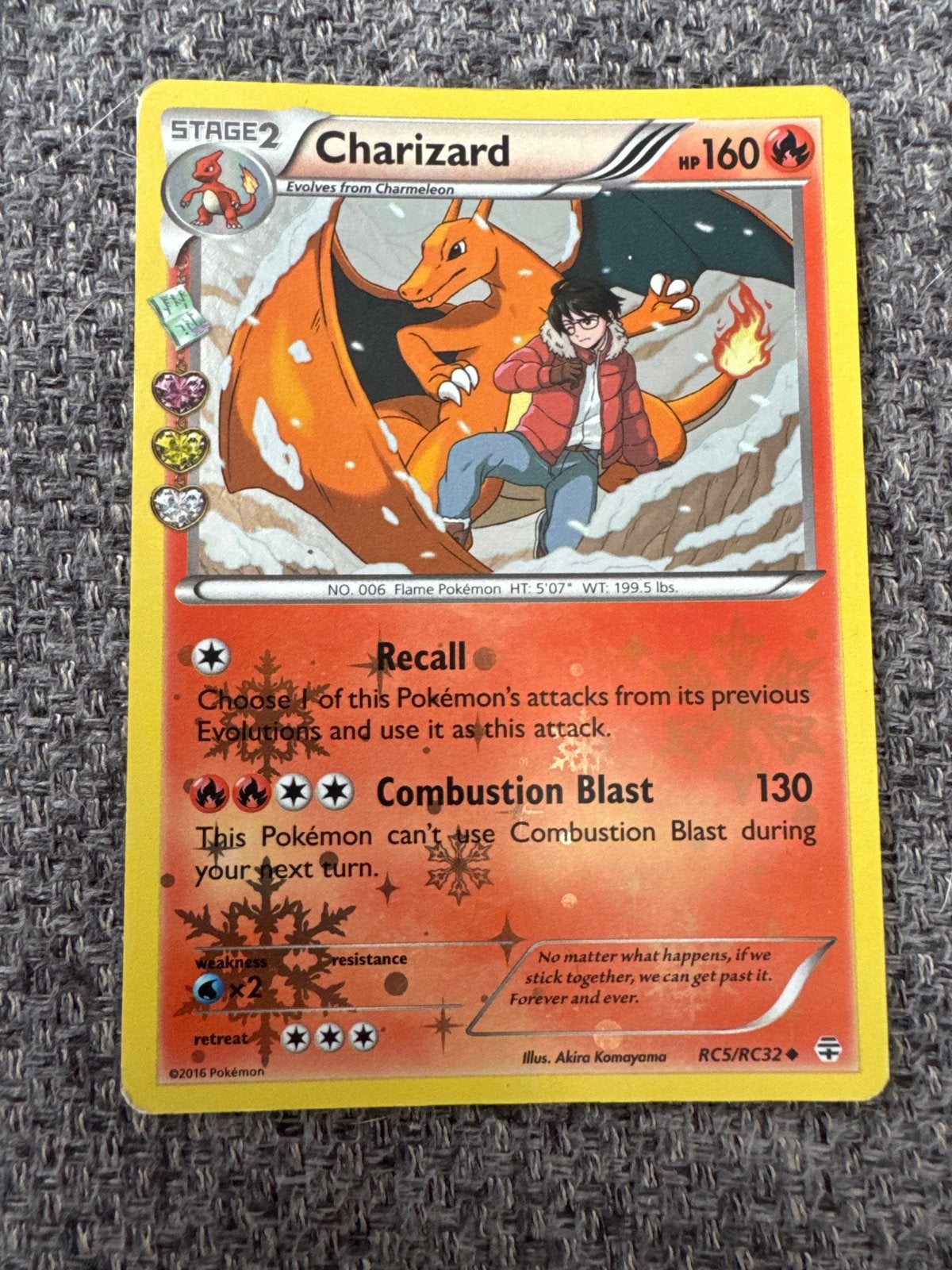 Pokemon Charizard RC5/RC32 Holo Reverse Foil Kaart, Ophalen of Verzenden, Gebruikt, Losse kaart, Foil