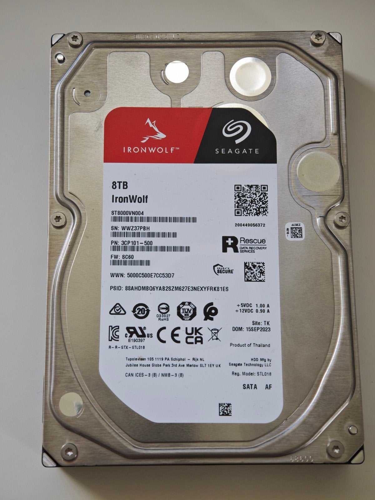 Seagate IronWolf 8TB (ST8000VN004) – SMART FOUT, Verzenden, Desktop, SATA