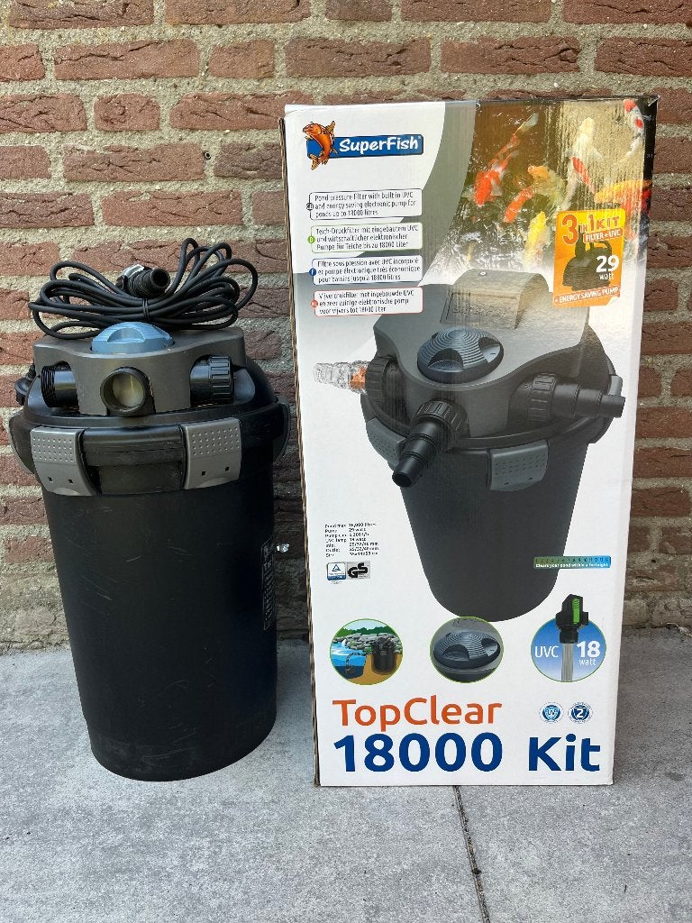 Compact vijverfilter + UV-lamp  18.000, Ophalen, Zo goed als nieuw, Vijverfilter