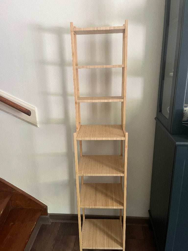 Ikea Ragrund badkamerkast/stellingkast bamboe, Ophalen, (Half)hoge kast, Minder dan 50 cm, Zo goed als nieuw