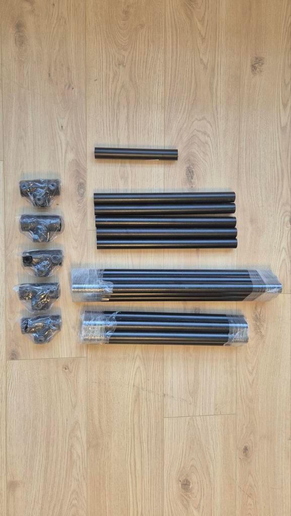 Zwarte stalen steigerbuizen set, Ophalen, 250 mm of meer