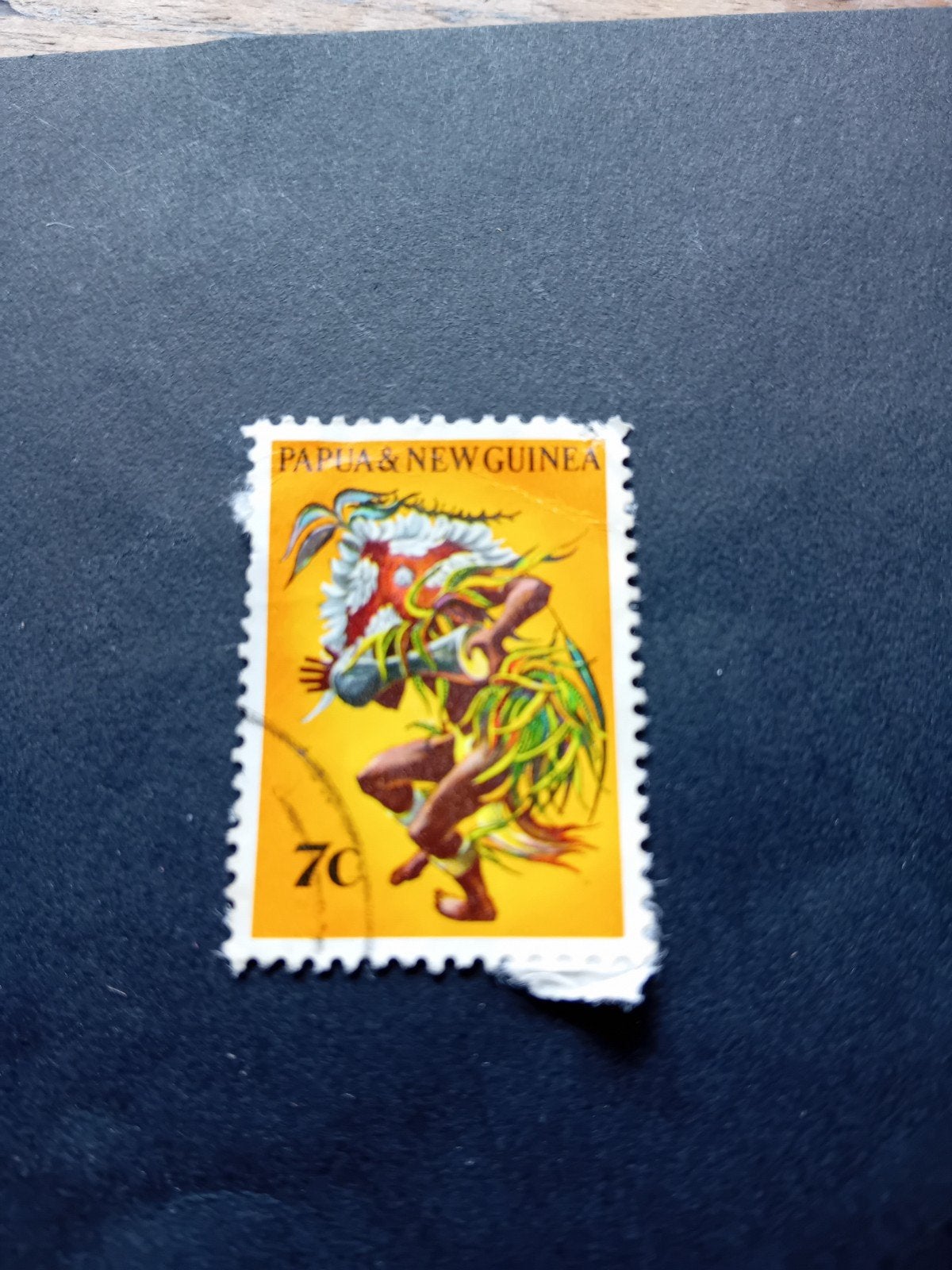 Papoea-Nieuw-Guinea 7c - Traditionele Danser, Postzegels en Munten, Ophalen of Verzenden, Postfris