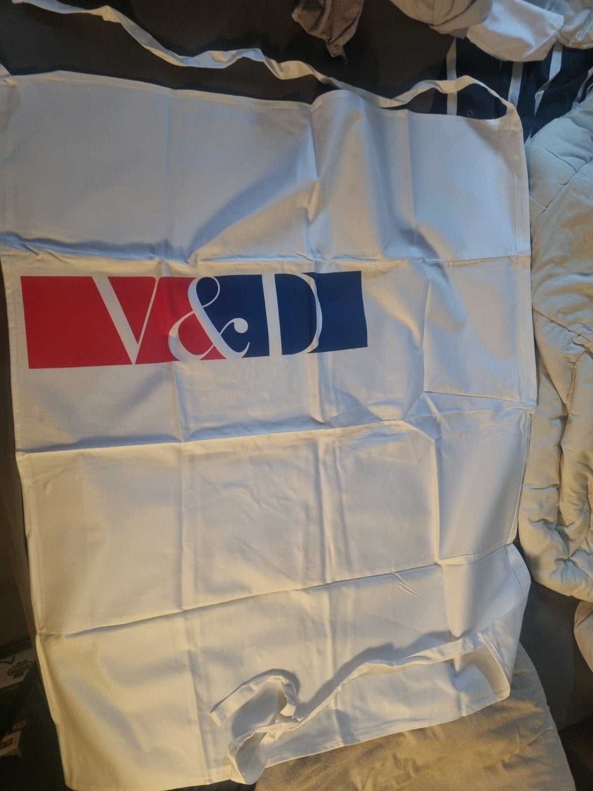 Vintage oud Vroom & Dreesman V&D schort, Ophalen of Verzenden, Huis en Inrichting