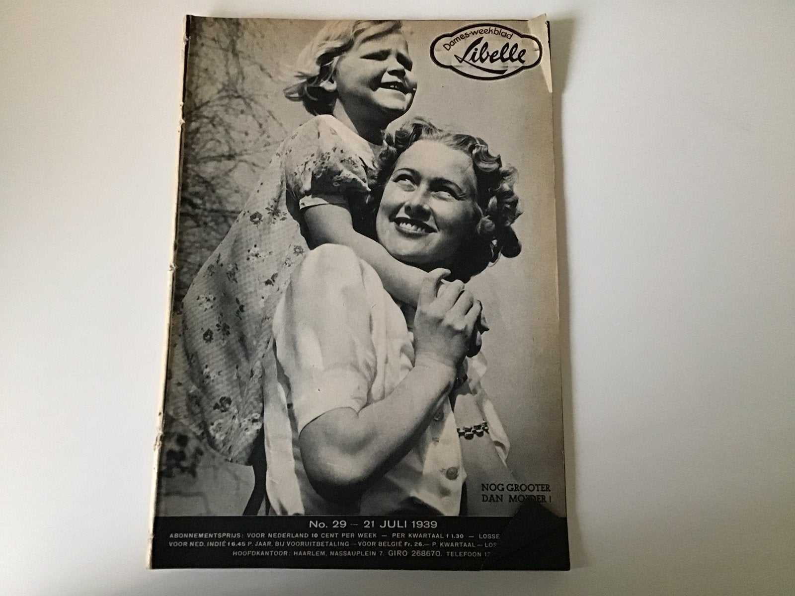 Verzamelen Vintage : Libelle 21 juli 1939, Ophalen of Verzenden, Gelezen, Damesbladen
