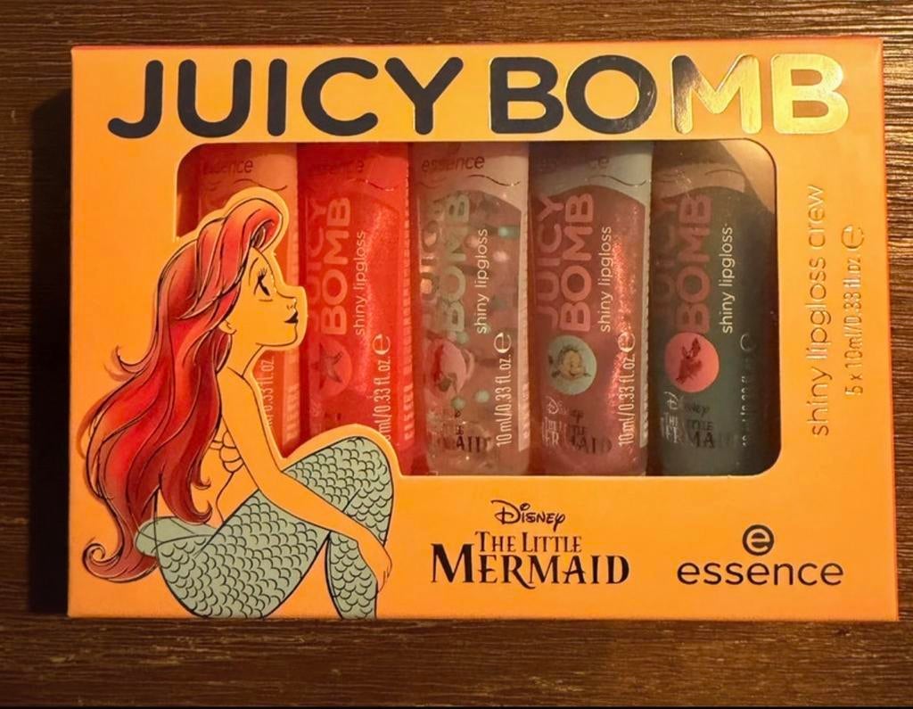 Essence Disney The Little Mermaid Juicy Bomb Lipgloss Set, Nieuw, Ophalen of Verzenden, Make-up, Overige kleuren