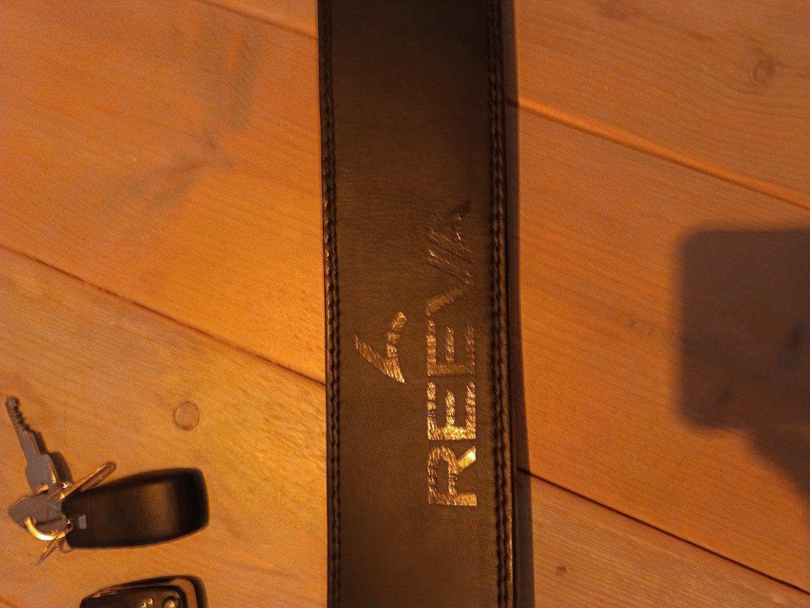 Reeva Leren Lifting Belt - Krachtsport Halterriem, Ophalen of Verzenden, Gebruikt, Buik, Halterriem