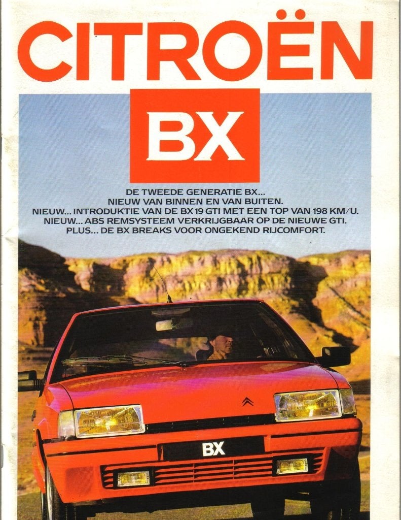 Brochure Citroen BX Mei 1986, Ophalen of Verzenden, Gelezen, Citroën