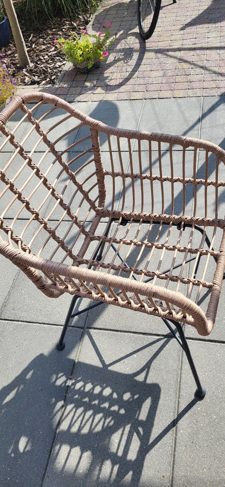 Tuinstoelen 4x, Tuin en Terras, Ophalen, Zo goed als nieuw, Rotan, Stapelbaar