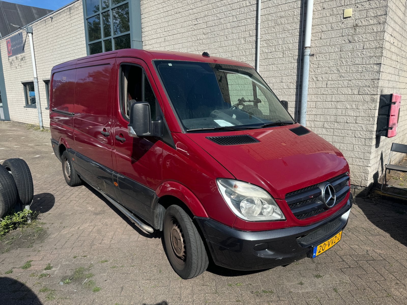 Mercedes Sprinter CDI 211 AUT 2008 L2H1 AUT 2X SCHUIFDEUR, Auto's, Bestelauto's, Automaat, Zwart, 4 cilinders, Bedrijf