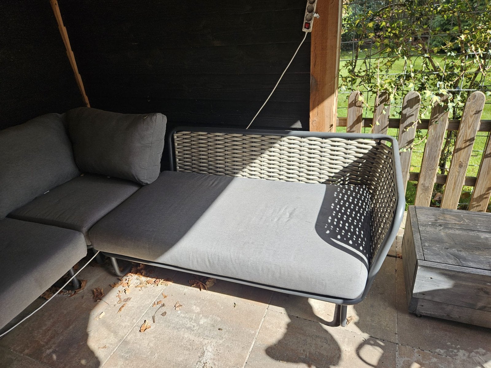 Loungeset aluminium hoek 240 x 240, Ophalen, Hoekbank, Zo goed als nieuw, 150 cm of meer