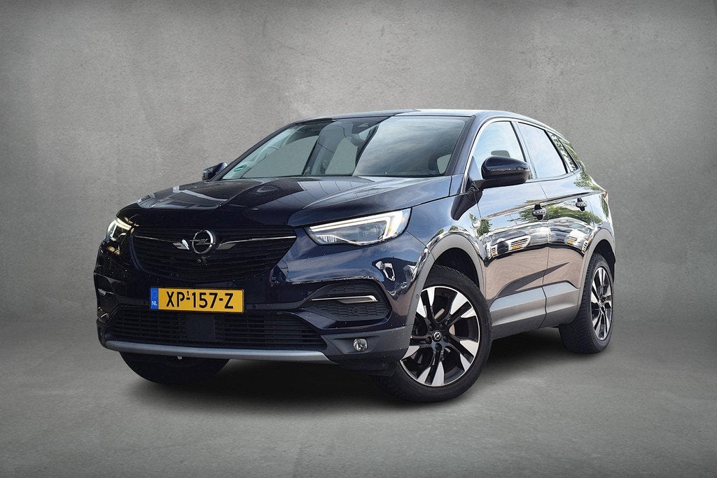 Opel Grandland X 1.2 Turbo Ultimate | Pano | Leer | Stuur- e, Auto's, Opel, Gebruikt, 1199 cc, Blauw, 19 km/l