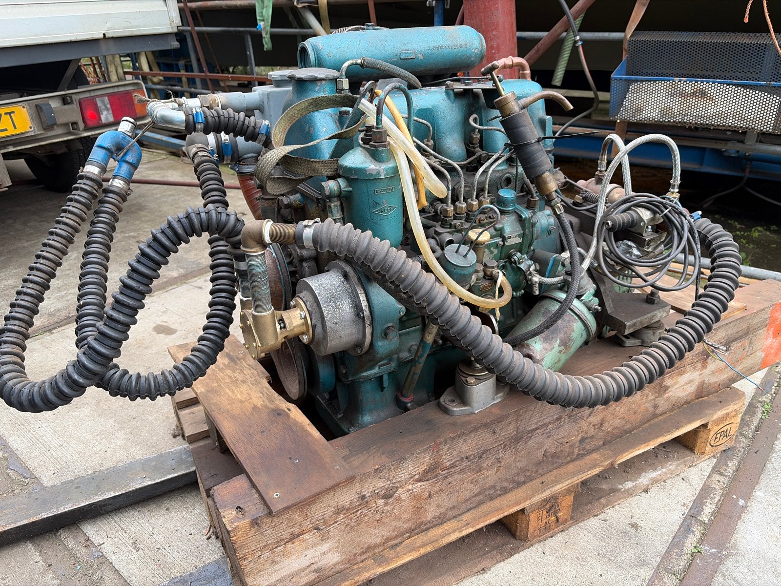 Mercedes OM 621 III Scheepsdieselmotor met keerkoppeling, Watersport en Boten, Ophalen, Gebruikt, Motor en Techniek, Zeilboot of Motorboot