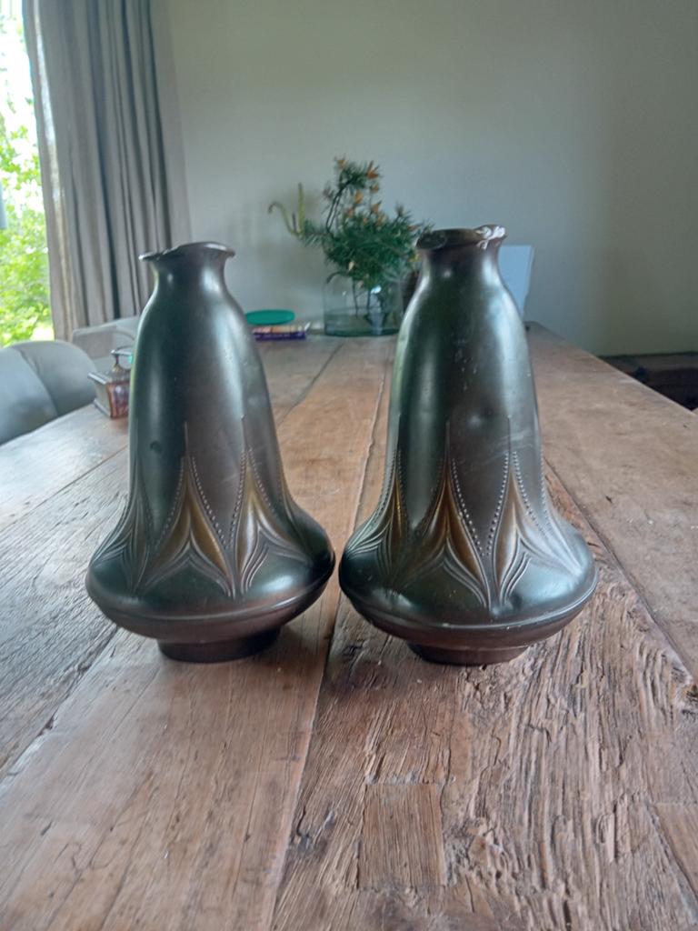 Antieke set vazen Daalderop jugendstil, Ophalen of Verzenden