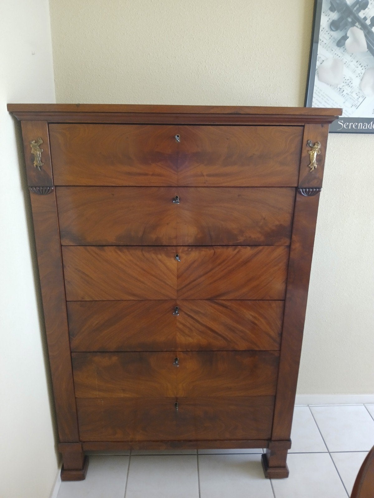 Mooie Antieke laden kast, totaal 5., Ophalen