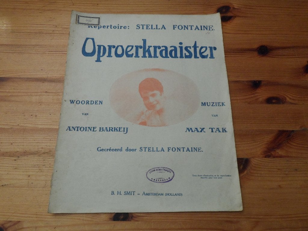 Oproerkraaister - max tak - stella fontaine, Piano, Gebruikt, Ophalen of Verzenden, Artiest of Componist