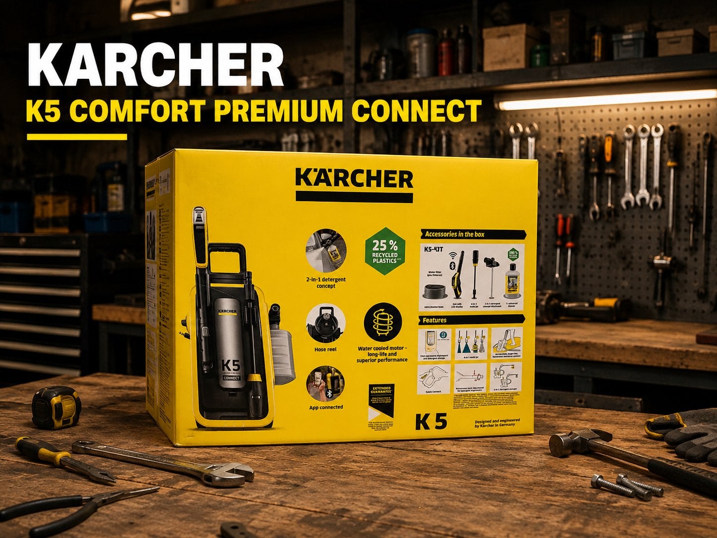 Karcher K5 Comfort Premium Connect, Ophalen of Verzenden, Nieuw, Elektrisch, Met regelbare waterdruk