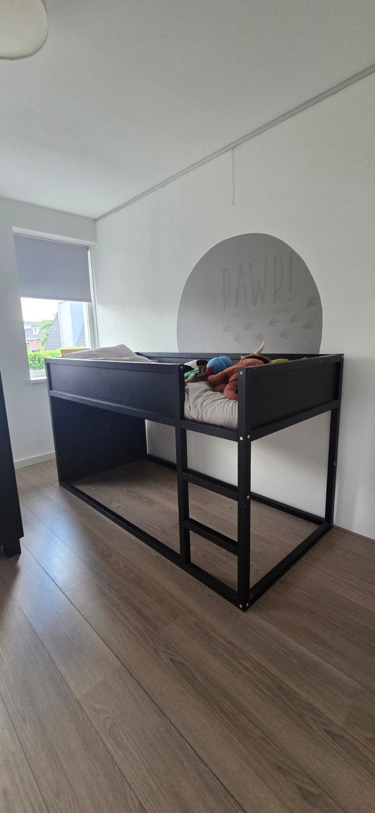 IKEA bed, hoog/laag,, Ophalen, 90 cm, Eenpersoons, Zwart