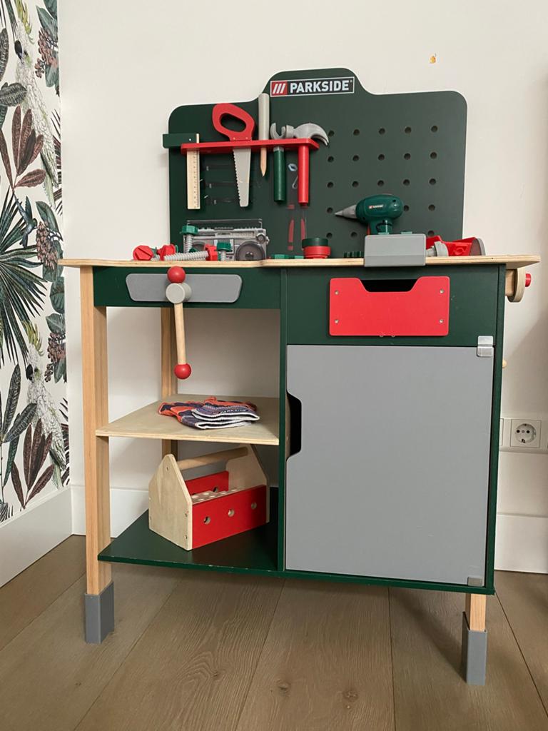 Parkside Kinder Werkbank met Accessoires, Ophalen of Verzenden, Zo goed als nieuw, Jongen of Meisje