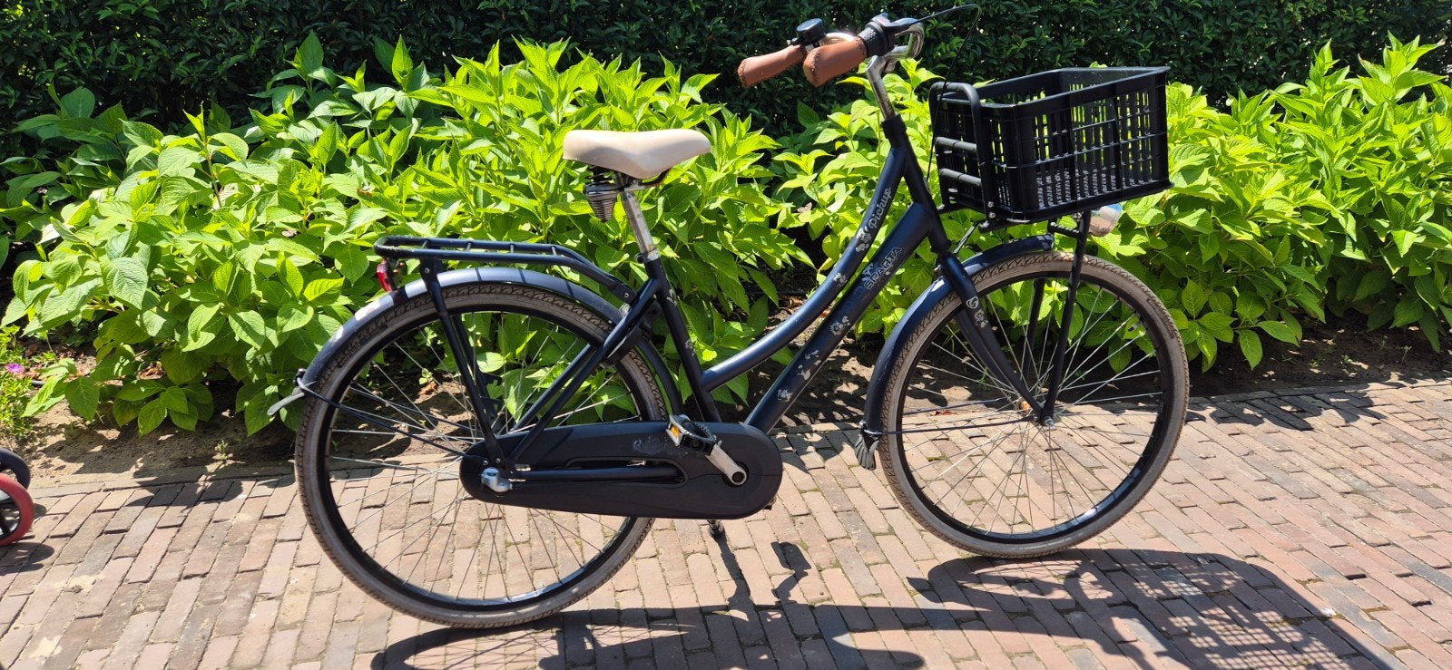 Sparta Pickup fiets 26" met voordrager en mand, Terugtraprem, Sparta, Gebruikt, Versnellingen