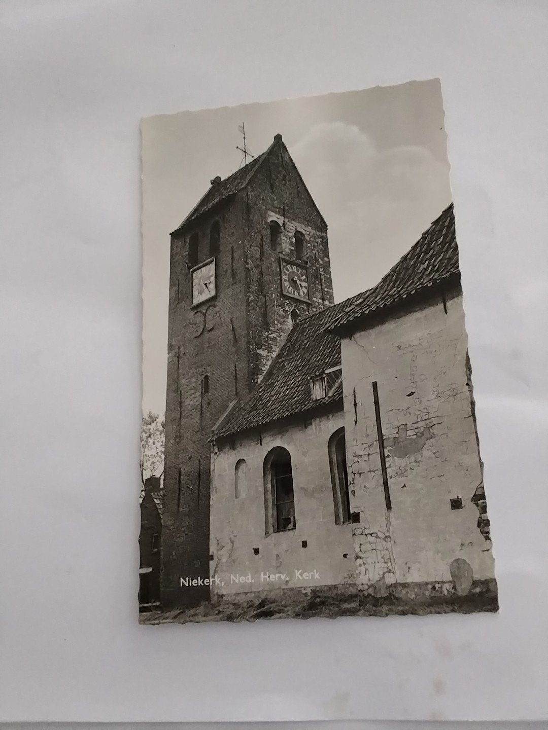 Oude ansichtkaart Niekerk, Ned. Herv. Kerk, Ophalen of Verzenden, 1940 tot 1960, Gelopen, Groningen