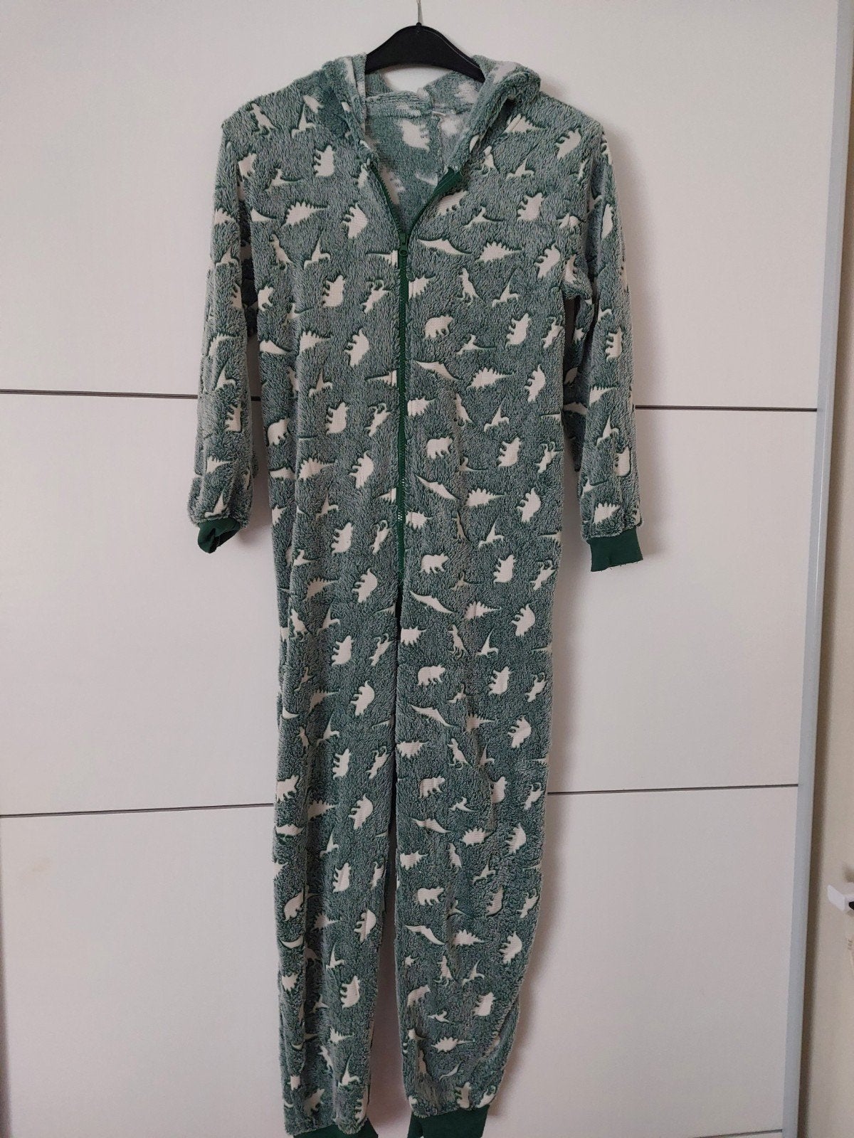 Zachte Onesie met Dinosaurusprint - Maat 158/164, Kinderen en Baby's, Kinderkleding | Maat 158, Ophalen of Verzenden, Zo goed als nieuw