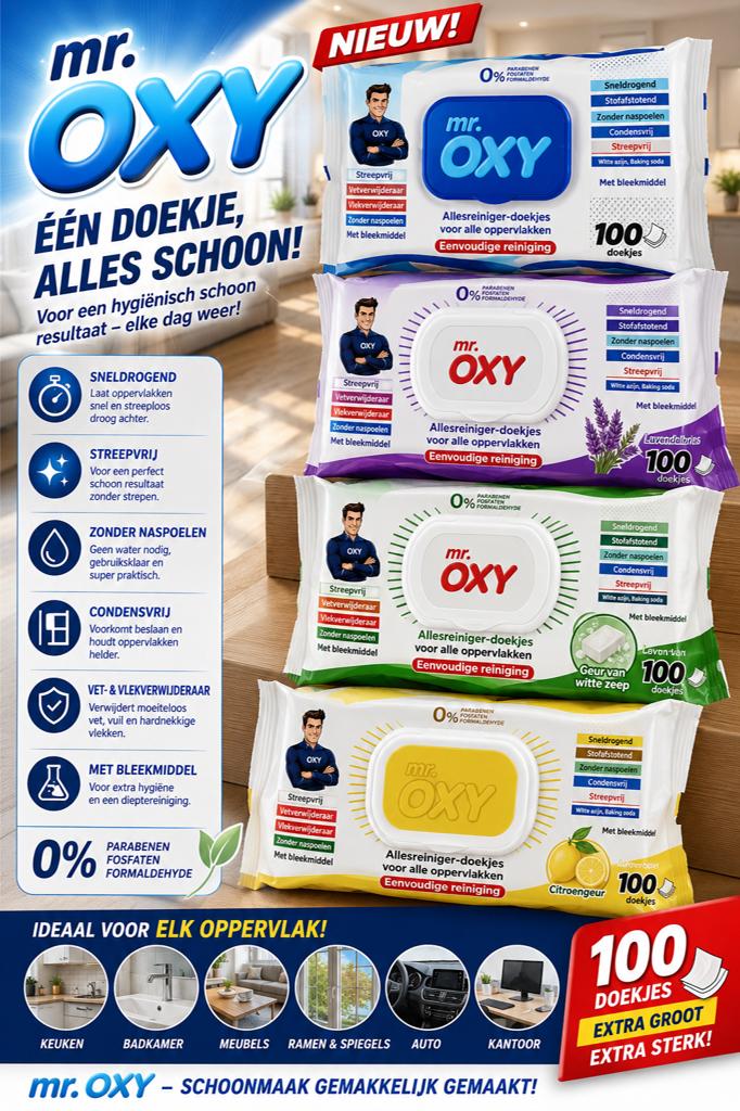 Partij Handel Mr. OXY Allesreinigingsdoekjes, Ophalen of Verzenden, Schoonmaakmiddel