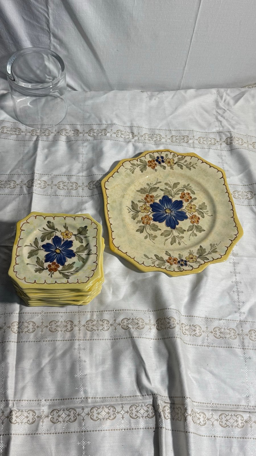 Flora Gouda Holland Borden Set - Handgeschilderd, Ophalen of Verzenden