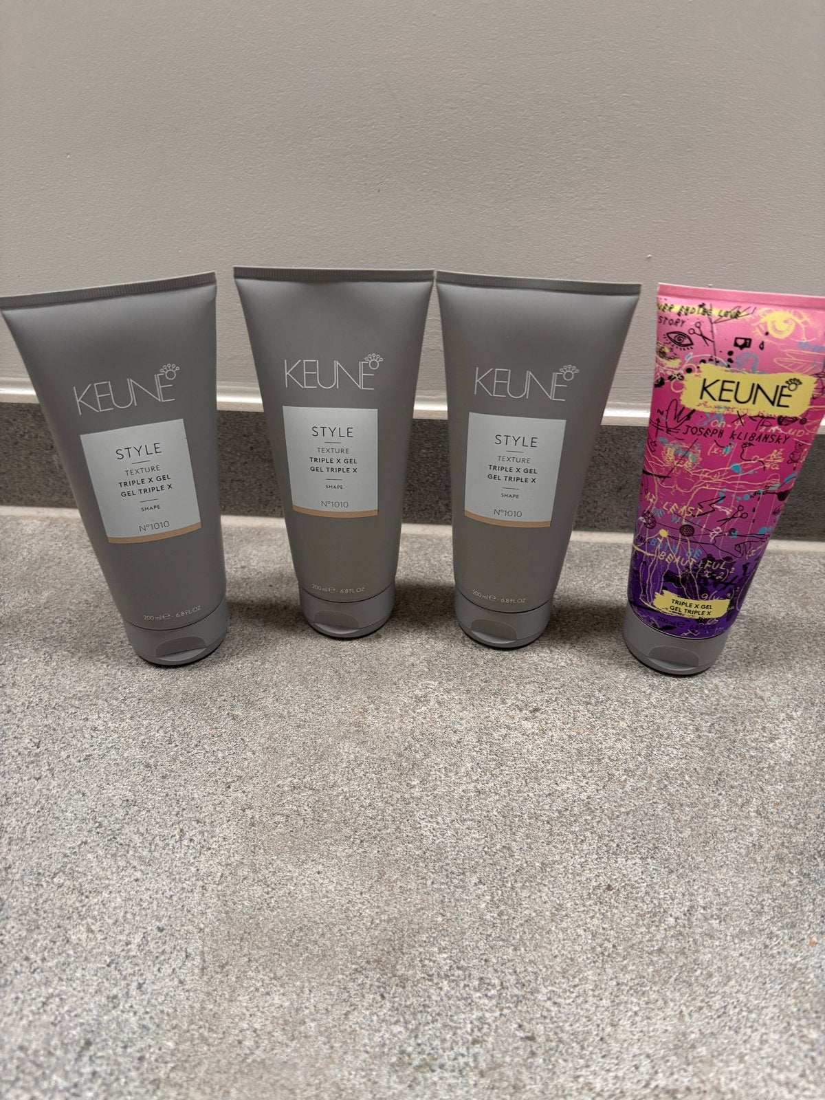 4x Keune Triple X Gel - Sterke Hold Haarstyling Gel, Verzenden, Nieuw, Gel, Wax, Haarlak of Mousse