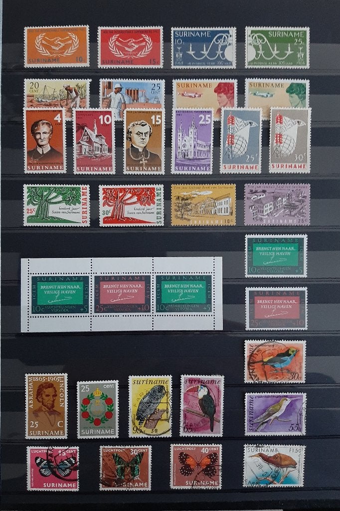 1 Kaart Oude Klassieke Postzegels Suriname Nr. 2, Ophalen