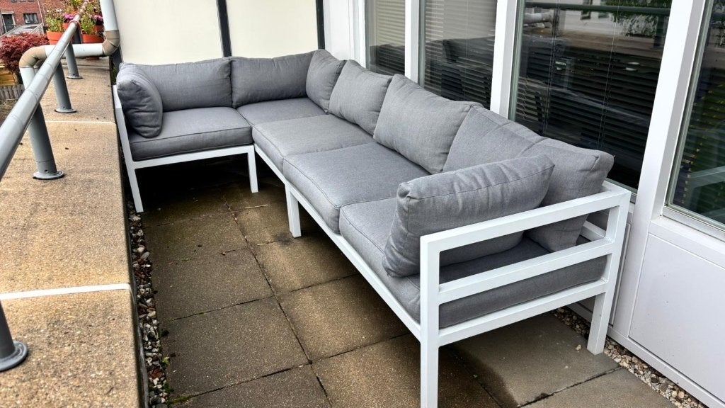 Loungeset/ bank, Tuin en Terras, Tuinsets en Loungesets, Ophalen, 5 zitplaatsen, Aluminium, Zo goed als nieuw