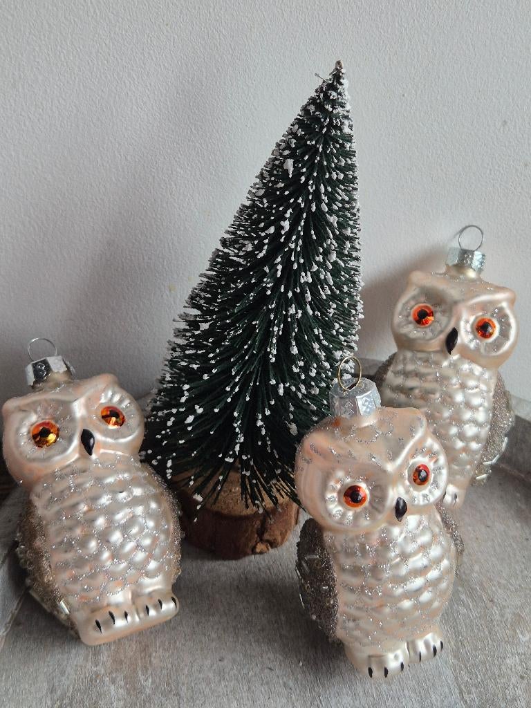 3 kerstballen uiltjes, *, *, Ophalen of Verzenden, Zo goed als nieuw