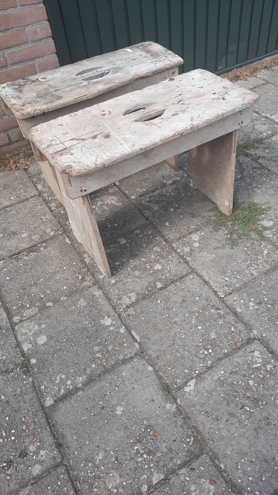 te koop 2 zaagbankjes maar ook als tafeltje te gebruiken, Ophalen of Verzenden, Gebruikt, Minder dan 2 meter