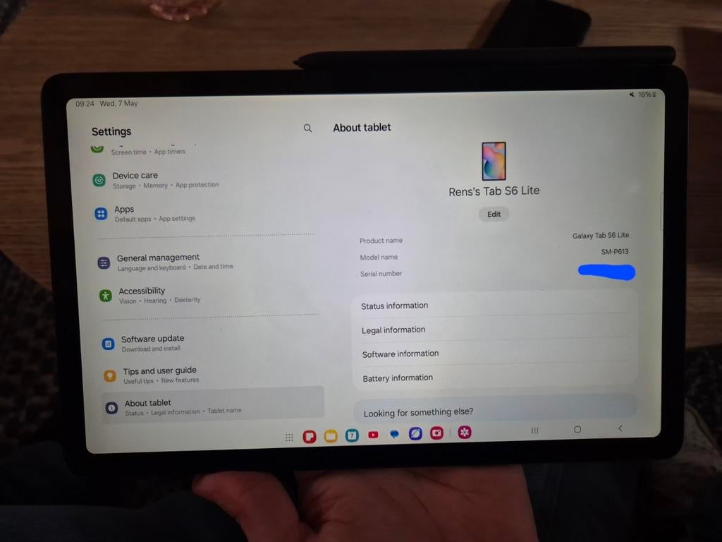 Samsung Galaxy Tab S6 Lite (SM-P613) met S Pen, 10 inch, Uitbreidbaar geheugen, Ophalen of Verzenden, Zo goed als nieuw
