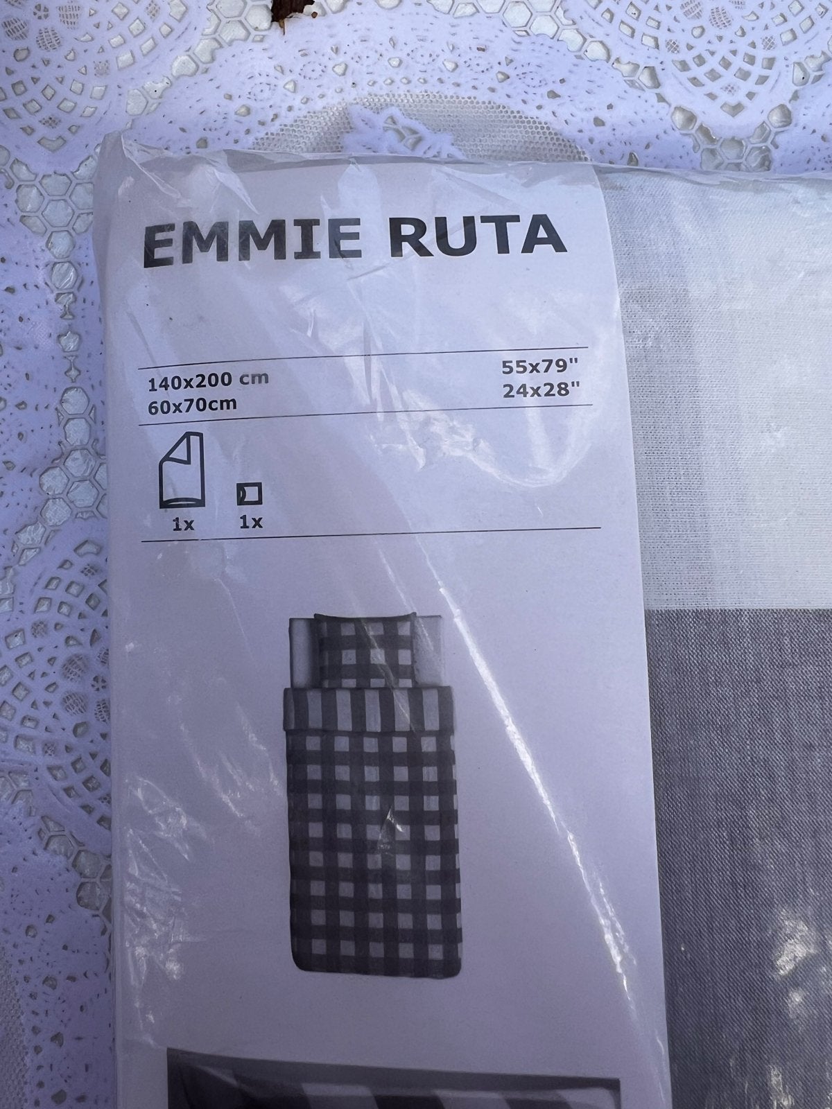 IKEA Emmie Ruta Dekbedovertrekset 140x200 cm, Eenpersoons, Dekbedovertrek, Katoen, Ophalen of Verzenden