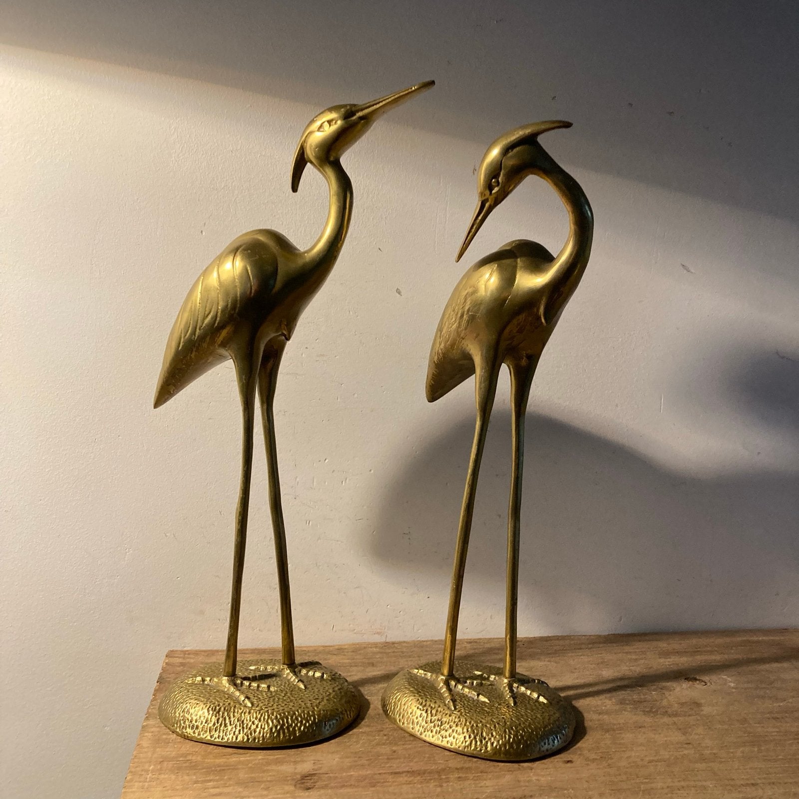 Set van 2 koperen kraanvogels - Elegante decoratie, Ophalen of Verzenden