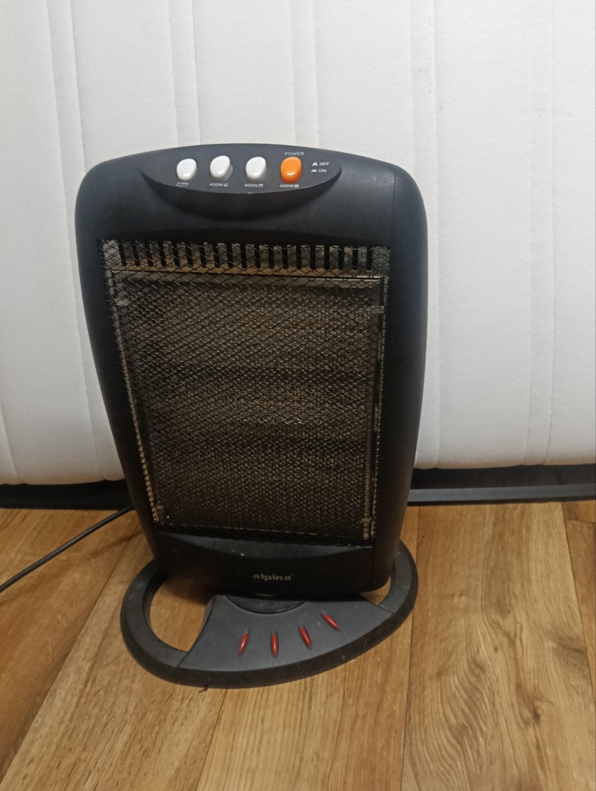 Alpina Halogeen Kachel - 1200W - Zwart, 30 tot 80 cm, Gebruikt, Kachel, Minder dan 60 cm