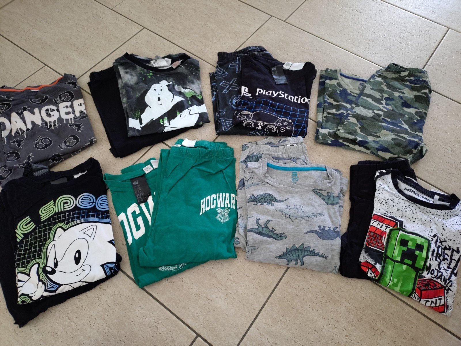 8 Pyjama's Jongens Maat 146/152 - Diverse Thema's, Ophalen of Verzenden, Gebruikt, Jongen, Nacht- of Onderkleding