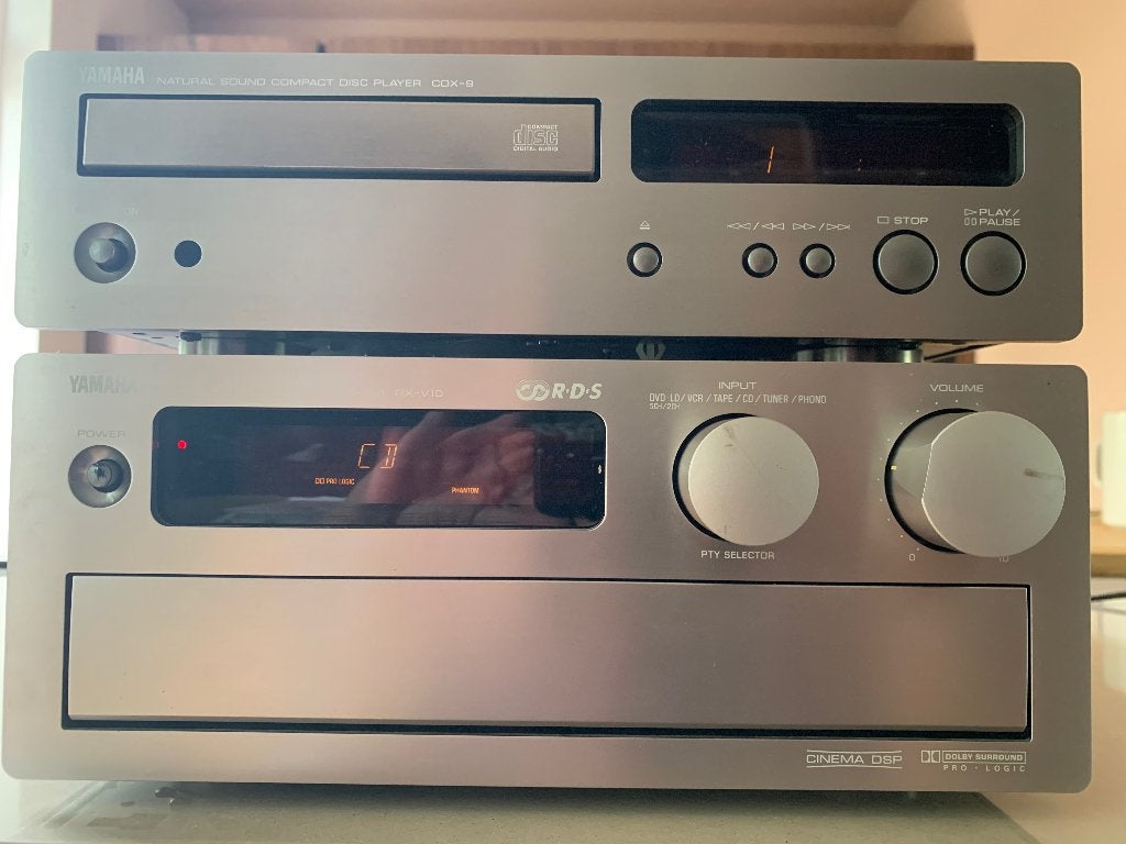 Yamaha RX-V10 receiver en CDX-9 cd-speler, Ophalen, Gebruikt, 120 watt of meer, Yamaha