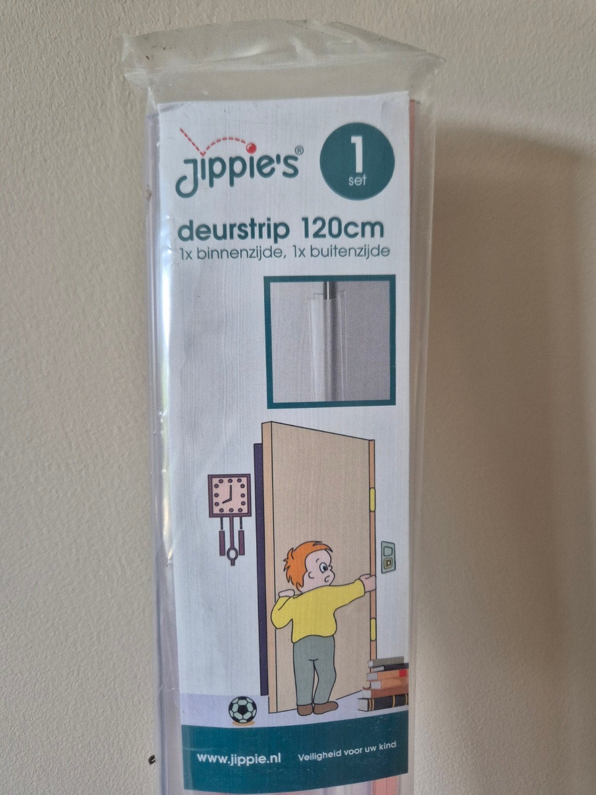 Jippie's Deurstrip 120cm - Vingerbescherming (1 set), Ophalen, Nieuw
