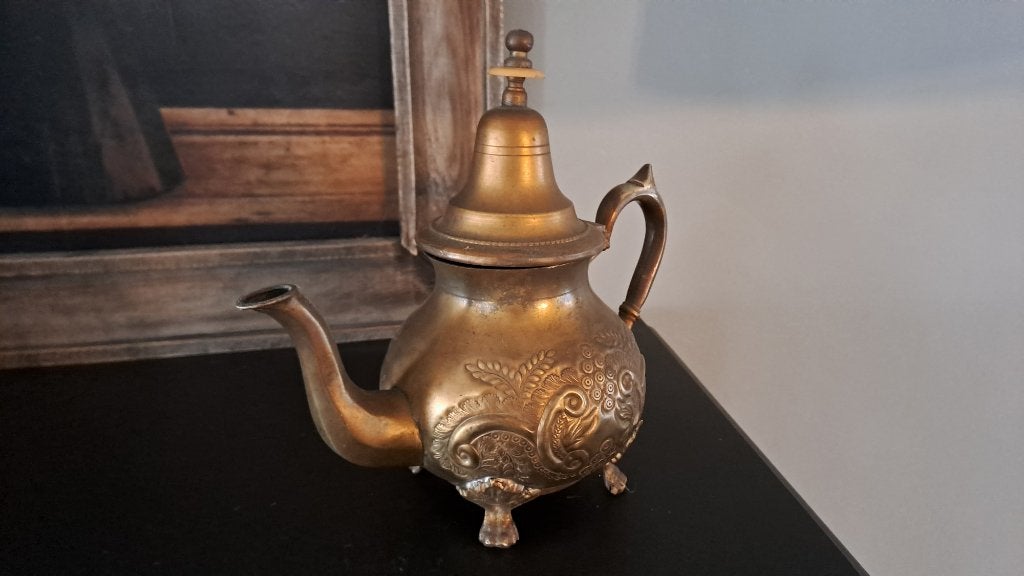 Vintage brocante Arabische theepot / berrad, Ophalen of Verzenden